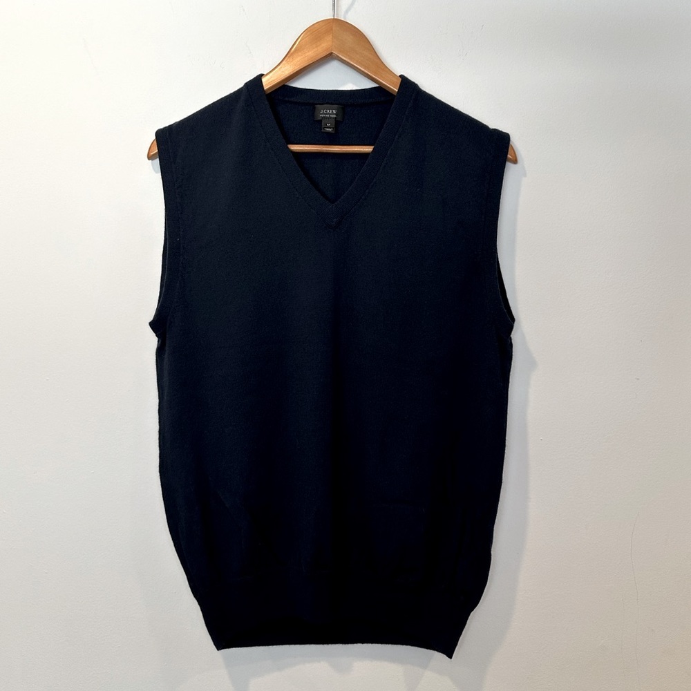J. Crew Men's Merino Wool Vest in Navy Blue